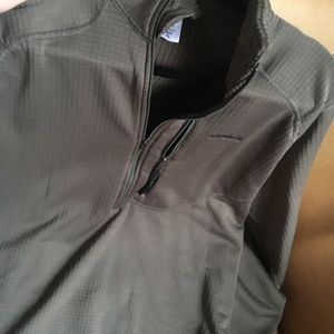 Patagonia Olive Khaki Green Fleece Zip Pullover